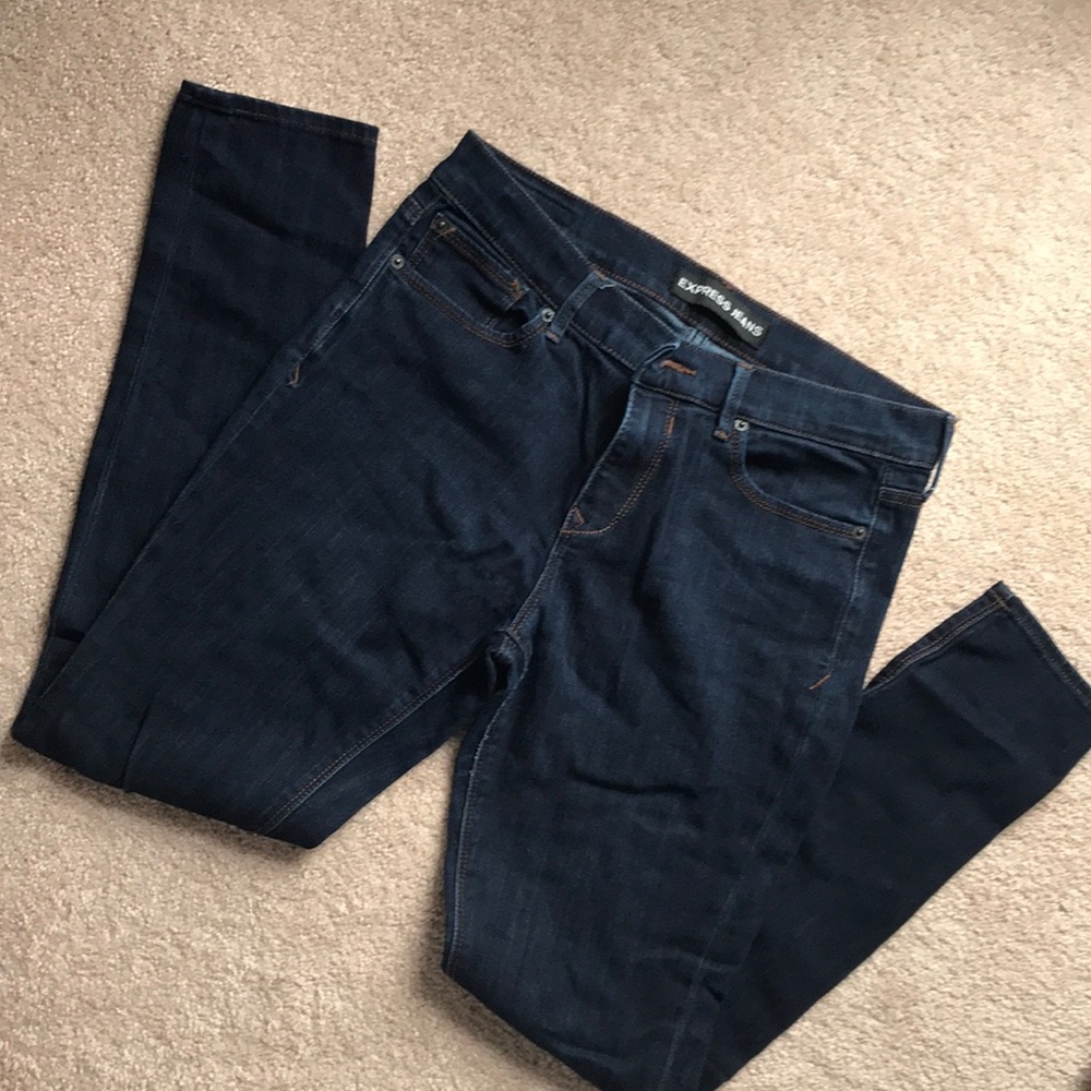 Express Dark wash skinny jeans